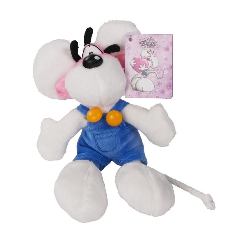 Produktbild: Diddl Pl&uuml;sch-Schl&uuml;sselanh&auml;nger - blaue Latzhose, 15 cm