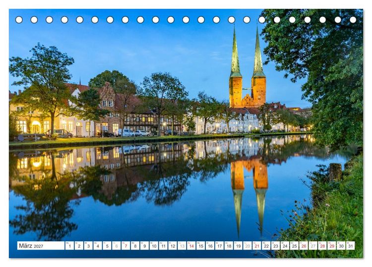 Produktbild: Deutschlands sch&ouml;nste Altst&auml;dte - Schleswig-Holstein (Tischkalender 2027 DIN A5 quer), CALVENDO Monatskalender