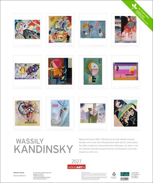 Produktbild: Wassily Kandinsky Edition Kalender 2027