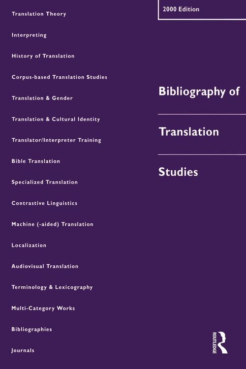 Produktbild: Bibliography of Translation Studies: 2000