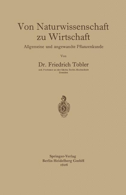 Produktbild: Von Naturwissenschaft zu Wirtschaft