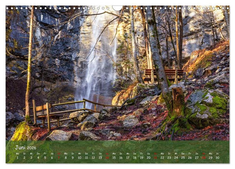 Produktbild: Faszinierende Naturschauspiele - imposante Klamm und Wasserfall Fotografie (Wandkalender 2026 DIN A3 quer), CALVENDO Monatskalender
