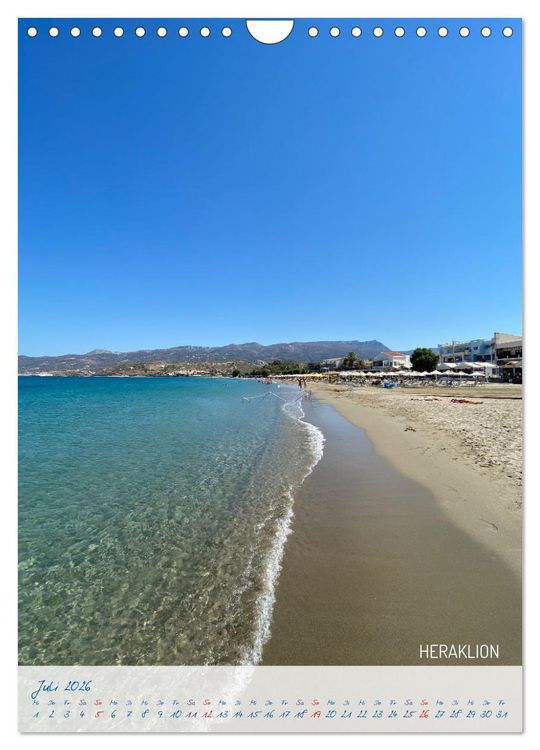 Produktbild: KRETA SONNENINSEL DER G&Ouml;TTER (Wandkalender 2026 DIN A4 hoch), CALVENDO Monatskalender