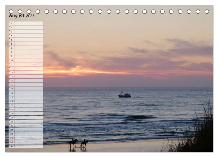 Produktbild: Egmond aan Zee (Tischkalender 2026 DIN A5 quer), CALVENDO Monatskalender