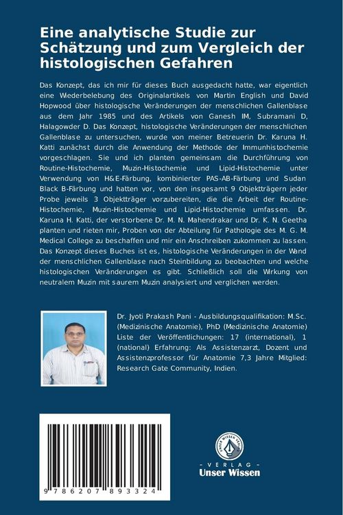 Produktbild: Eine analytische Studie zur Sch&auml;tzung und zum Vergleich der histologischen Gefahren