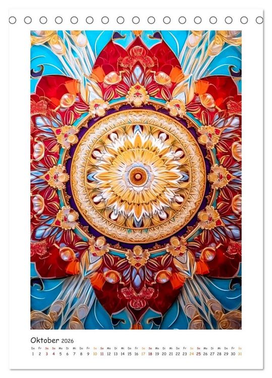 Produktbild: Zauberhafte Mandalas (Tischkalender 2026 DIN A5 hoch), CALVENDO Monatskalender