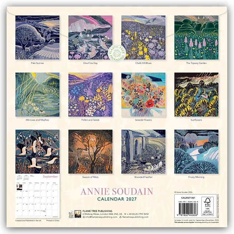 Produktbild: Annie Soudain Kunstkalender 2027 &ndash; Original Flame Tree Publishing-Kalender [Kalender]