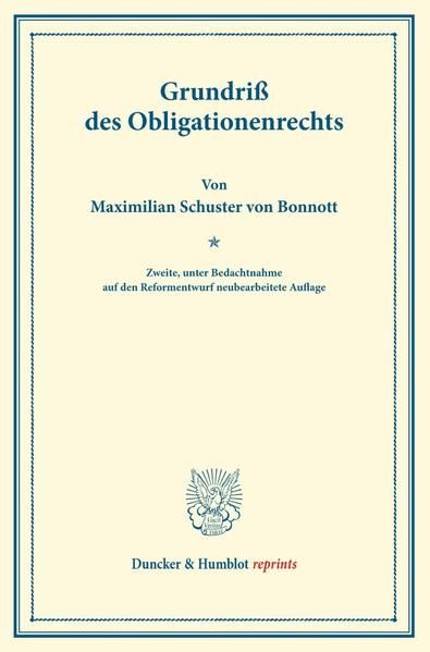 Produktbild: Grundri&szlig; des Obligationenrechts.