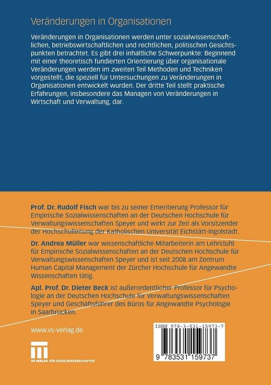 Produktbild: Ver&auml;nderungen in Organisationen