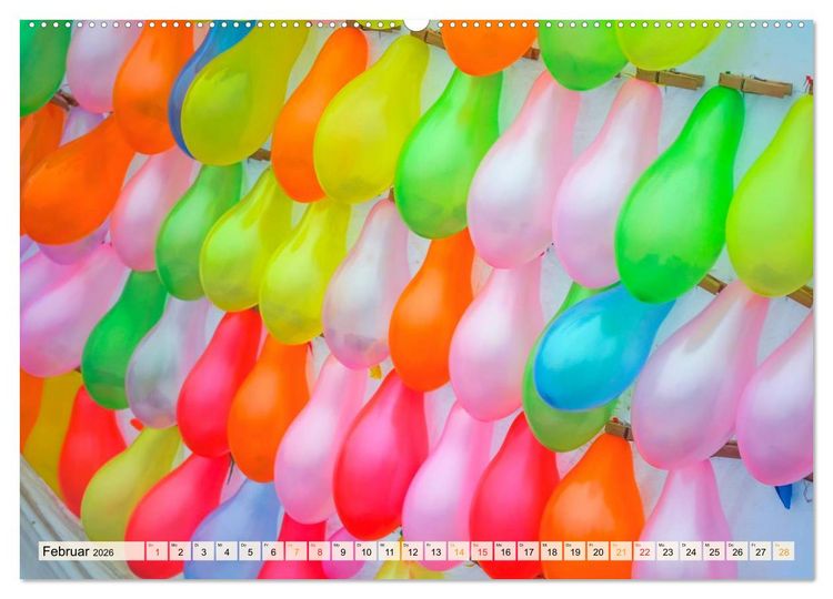 Produktbild: Mein sch&ouml;ner bunter Luftballon (Wandkalender 2026 DIN A2 quer), CALVENDO Monatskalender