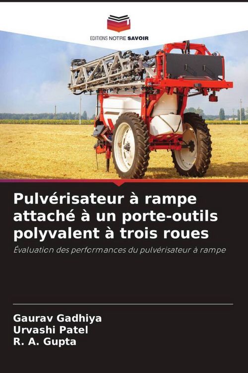 Produktbild: Pulv&eacute;risateur &agrave; rampe attach&eacute; &agrave; un porte-outils polyvalent &agrave; trois roues