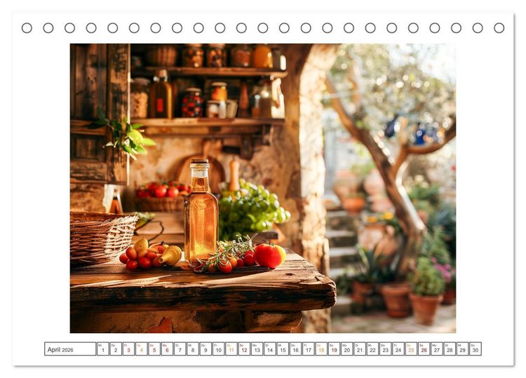 Produktbild: Mediterrane K&uuml;che (Tischkalender 2026 DIN A5 quer), CALVENDO Monatskalender