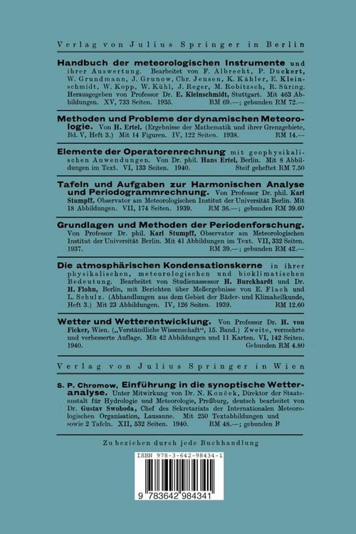 Produktbild: Sichtbeobachtungen vom meterologischen Standpunkt
