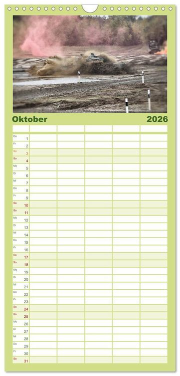 Produktbild: Familienplaner 2026 - Panzerstahl auf der Heide &ndash; Das Heer legt wieder los mit 5 Spalten (Wandkalender, 21 x 45 cm) CALVENDO