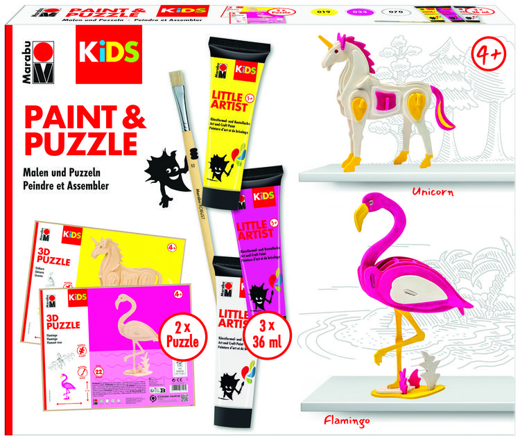 Produktbild: Marabu KiDS Little Artist Paint & Puzzle Einhorn