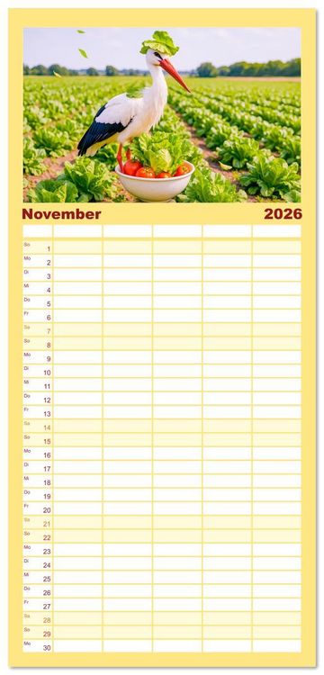 Produktbild: Familienplaner 2026 - Tierische Redewendungen - Ein Kalender voller Spr&uuml;che und Sprachbilder mit 5 Spalten (Wandkalender, 21 x 45 cm) CALVENDO