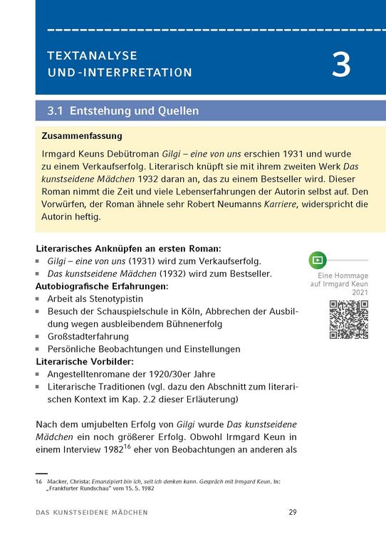 Produktbild: Das kunstseidene M&auml;dchen von Irmgard Keun - Textanalyse und Interpretation