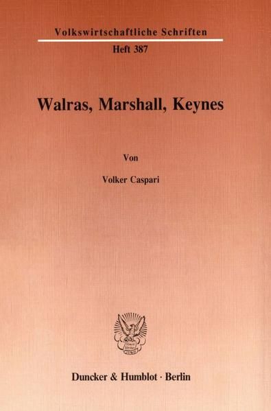 Produktbild: Walras, Marshall, Keynes.
