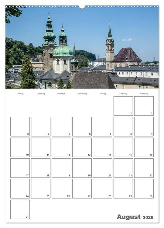 Produktbild: Bezauberndes SALZBURG / Terminplaner (Wandkalender 2026 DIN A2 hoch), CALVENDO Monatskalender