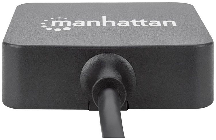 Produktbild: Manhattan 162296 USB-Hub 4 Port USB-A USB 3.0 5 GBit/s Schwarz