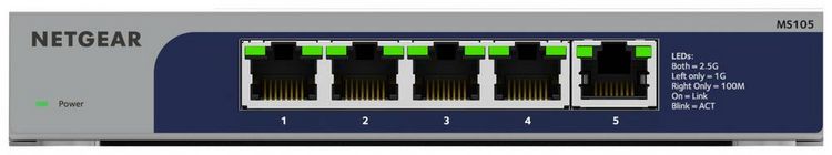 Produktbild: NETGEAR MS105-100EUS MS105 Netzwerk Switch RJ45 5 Port 2.5 GBit/s