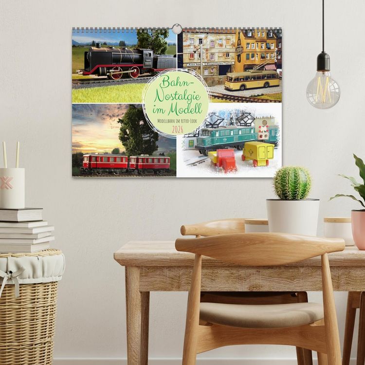 Produktbild: Bahn-Nostalgie im Modell (Wandkalender 2026 DIN A3 quer), CALVENDO Monatskalender
