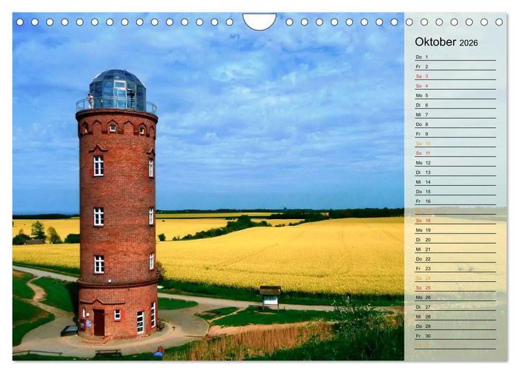 Produktbild: Leuchtt&uuml;rme - maritime Wegweiser in Deutschland (Wandkalender 2026 DIN A4 quer), CALVENDO Monatskalender