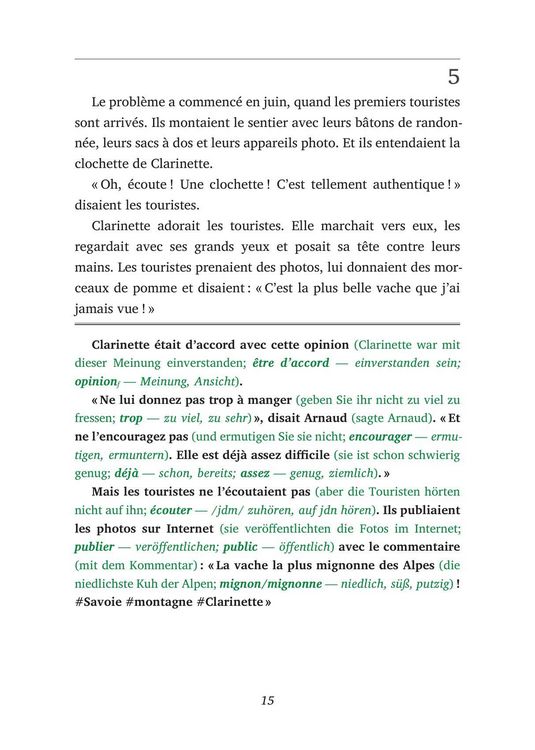 Produktbild: La Vache de la Montagne - Franz&ouml;sisch lernen mit lustigen Kurzgeschichten A1-A2 (+ Audio-CD)