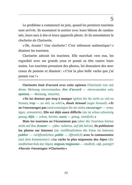 Produktbild: La Vache de la Montagne - Franz&ouml;sisch lernen mit lustigen Kurzgeschichten A1-A2 (+ Audio-Online)