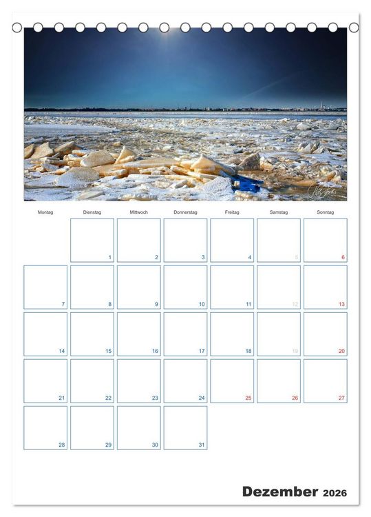 Produktbild: Friesland - Nordseebad Dangast (Tischkalender 2026 DIN A5 hoch), CALVENDO Monatskalender