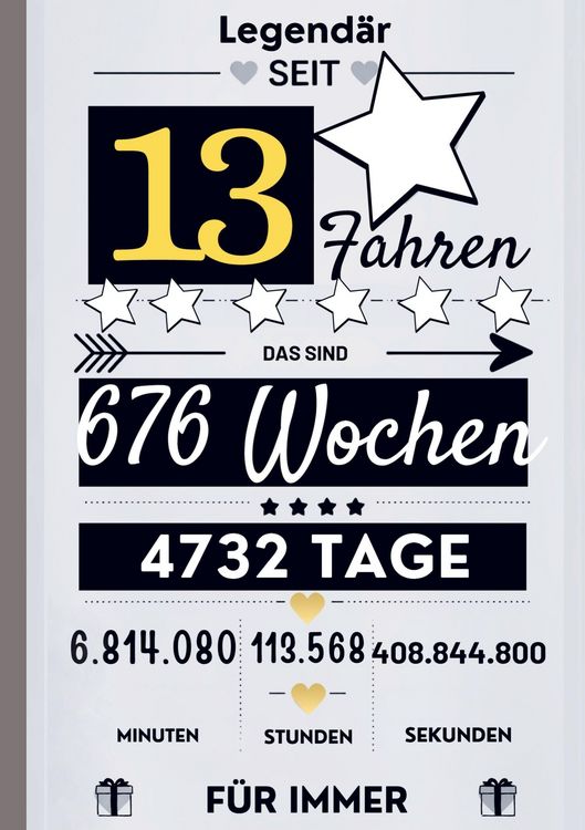 Produktbild: Notizbuch f&uuml;r Jungen 13 Jahre- Geburtstagsgeschenk f&uuml;r 13 j&auml;hrige Jungen