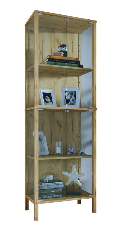 Produktbild: Glasvitrine Jensol hoch Schrank stehend