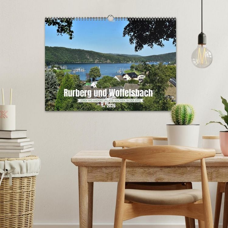 Produktbild: Rurberg und Woffelsbach - Leben wo andere Urlaub machen, in der Eifel (Wandkalender 2026 DIN A3 quer), CALVENDO Monatskalender