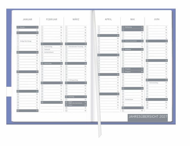Produktbild: times&more Flieder Kalenderbuch 2027