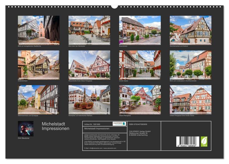 Produktbild: Michelstadt Impressionen (hochwertiger Premium Wandkalender 2026 DIN A2 quer), Kunstdruck in Hochglanz