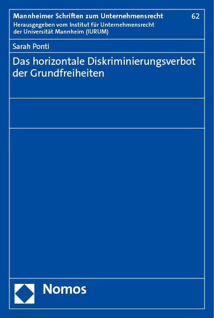Produktbild: Das horizontale Diskriminierungsverbot der Grundfreiheiten