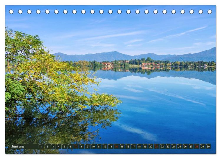 Produktbild: Lago di Varese - Eine der sch&ouml;nsten Seenlandschaften Italiens (Tischkalender 2026 DIN A5 quer), CALVENDO Monatskalender