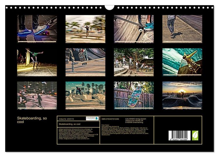 Produktbild: Skateboarding, so cool (Wandkalender 2026 DIN A3 quer), CALVENDO Monatskalender