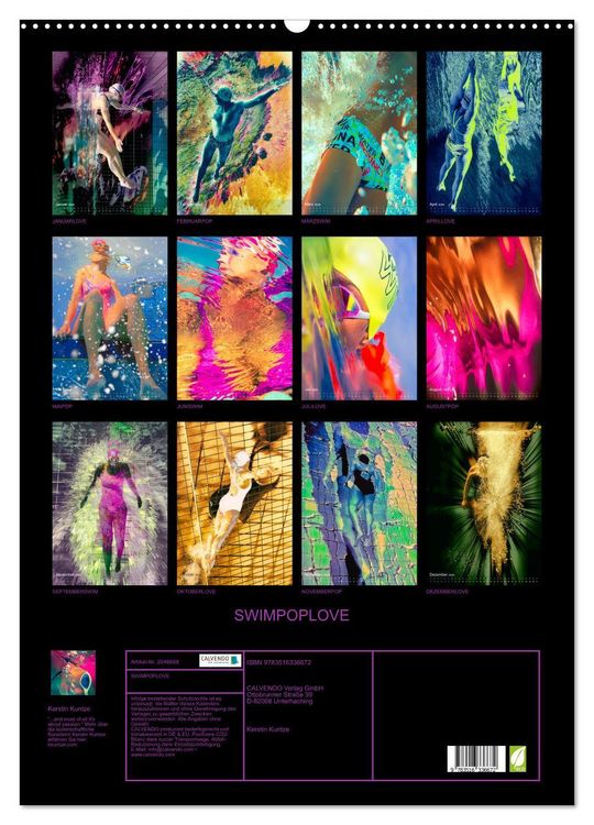 Produktbild: SWIMPOPLOVE (Wandkalender 2026 DIN A2 hoch), CALVENDO Monatskalender