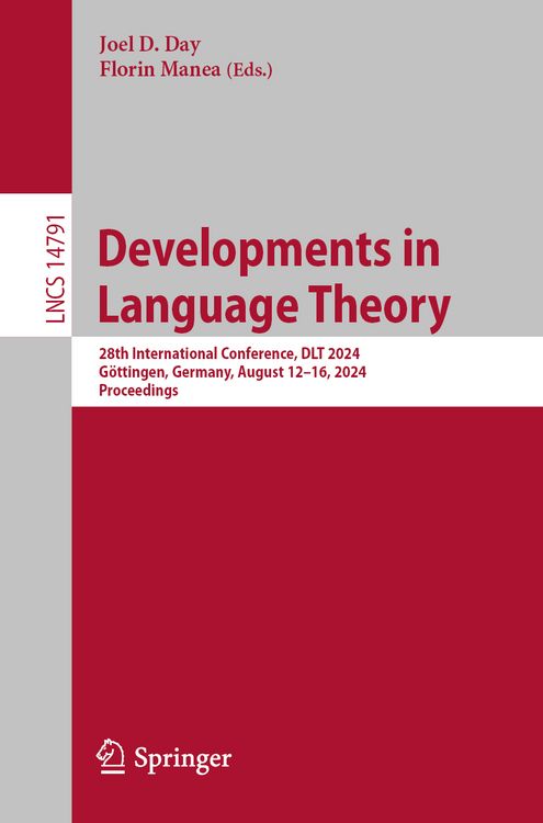 Produktbild: Developments in Language Theory