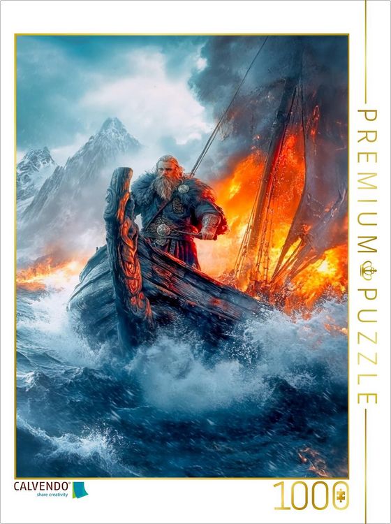 Produktbild: CALVENDO Puzzle Ein Motiv aus dem Kalender Die Wikinger und ihre Welt - Im Einklang mit der Wildnis und den G&ouml;ttern | 1000 Teile Lege-Gr&ouml;&szlig;e 64x48cm Fo