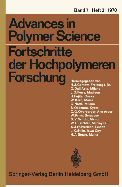 Produktbild: Fortschritte der Hochpolymeren Forschung