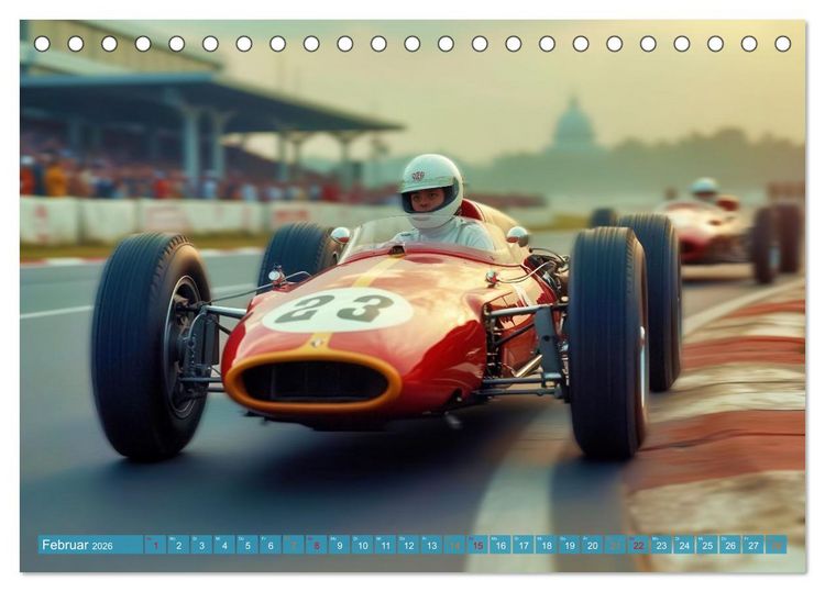 Produktbild: Formel 1 in den sechziger Jahren (Tischkalender 2026 DIN A5 quer), CALVENDO Monatskalender