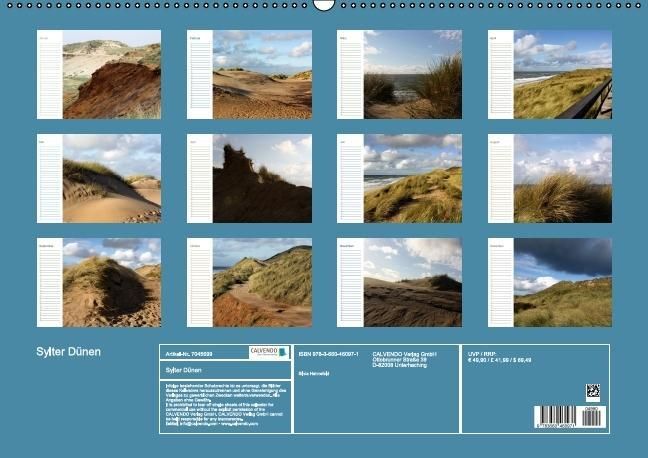 Produktbild: Sylter D&uuml;nen (Wandkalender immerw&auml;hrend DIN A2 quer)
