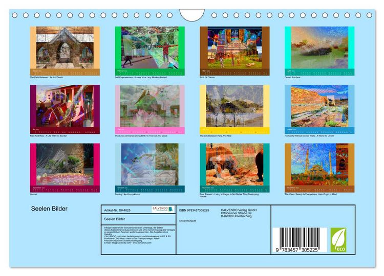 Produktbild: Seelen Bilder (Wandkalender 2026 DIN A4 quer), CALVENDO Monatskalender