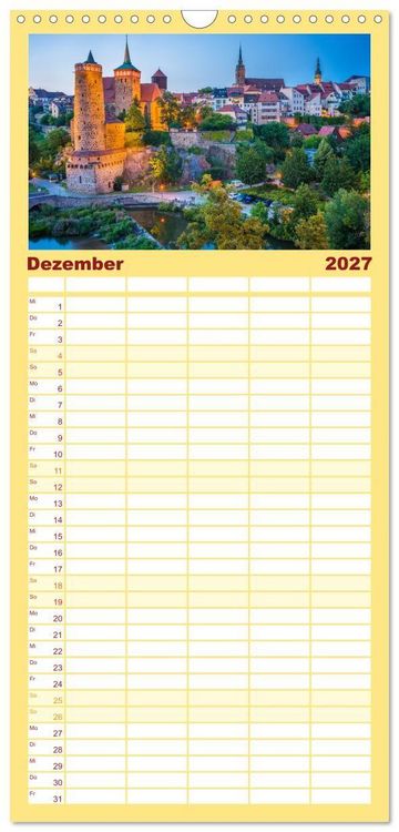Produktbild: Familienplaner 2027 - Bautzen - Sorbisches Zentrum in der Oberlausitz mit 5 Spalten (Wandkalender, 21 x 45 cm) CALVENDO