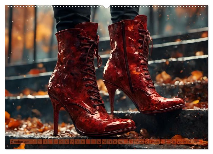 Produktbild: High Heels in Szene gesetzt (hochwertiger Premium Wandkalender 2026 DIN A2 quer), Kunstdruck in Hochglanz
