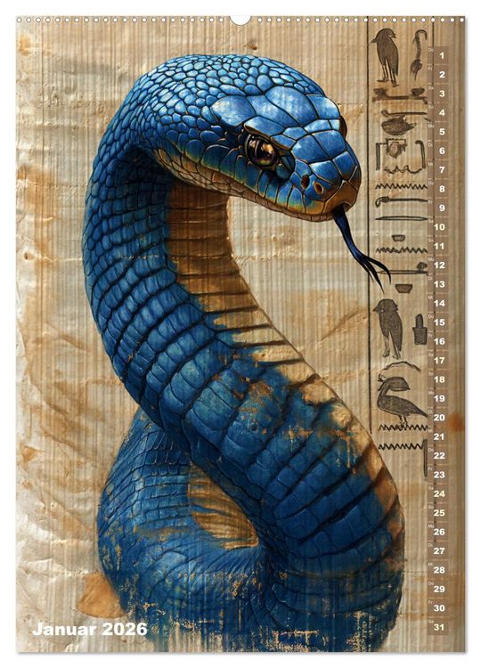 Produktbild: &Auml;gyptische Algorithmen - K&uuml;nstliche Intelligenz trifft auf das alte &Auml;gypten (hochwertiger Premium Wandkalender 2026 DIN A2 hoch), Kunstdruck in Hochglanz