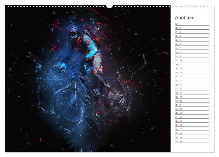 Produktbild: Downhill Explosion (hochwertiger Premium Wandkalender 2026 DIN A2 quer), Kunstdruck in Hochglanz