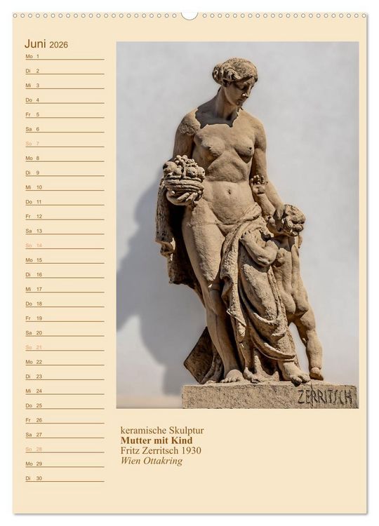 Produktbild: M&uuml;tter mit Kindern in der Kunst (hochwertiger Premium Wandkalender 2026 DIN A2 hoch), Kunstdruck in Hochglanz